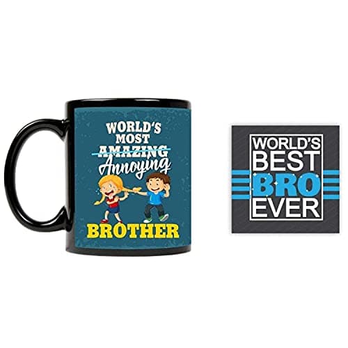 YaYa Cafe Birthday Rakhi Gift for Brother Most Annoying Brother Mug with Printed Birthday Rakhi, Roli-Chawal