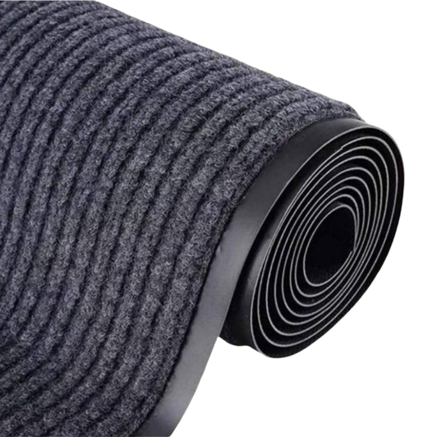 jxgzyy 3x10 Hallway Runner Rug Commercial Outdoor Carpet Double Stripes Carpet Heavy Duty Front Door Mat Striped Brush Step Welcome Mats with PVC Backing for Indoor Outdoor Grey