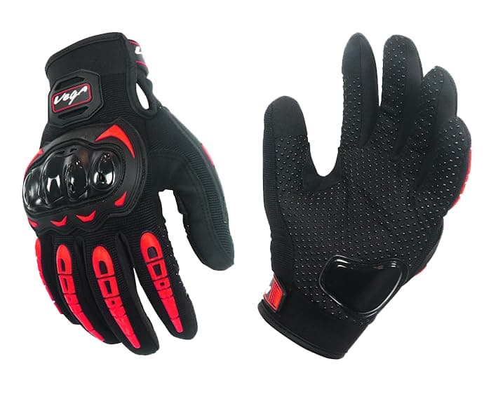 Vega VGL-17 Red Riding Gloves-M, Cycling;Skiing;Camping and Hiking, Breathable mesh Fabric