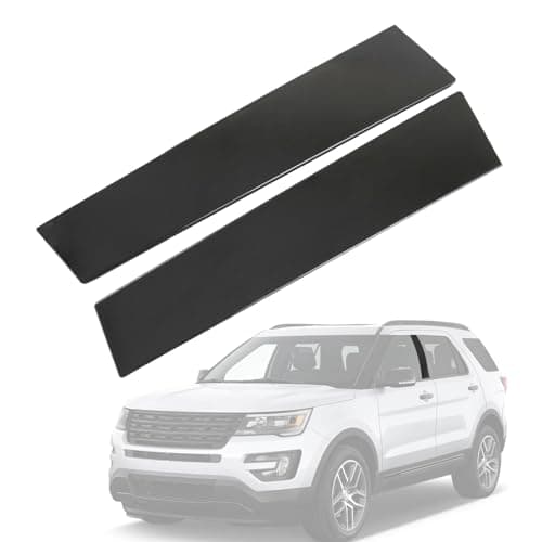 B Pillar Molding Trim Without Keypad 926-448 926-449 Front Driver and Passenger Side Door Applique Replacement for Ford Explorer 2011-2016 Gloss Black BB5Z-7820555-BB BB5Z-7820554-AB BB5Z7820554AC