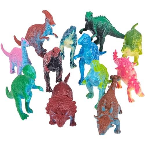 Rhode Island Novelty 3 Inch Mini Dinosaurs One Dozen Assorted