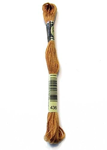 DMC 117-436 Six Stranded Cotton Embroidery Floss, Tan, 8.7-Yard