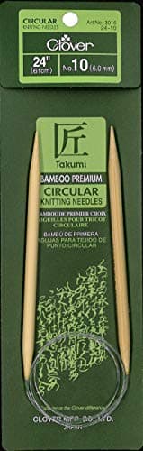 Clover 30162410 Takumi Bamboo Circular 24 inch Knitting Needles Size 10