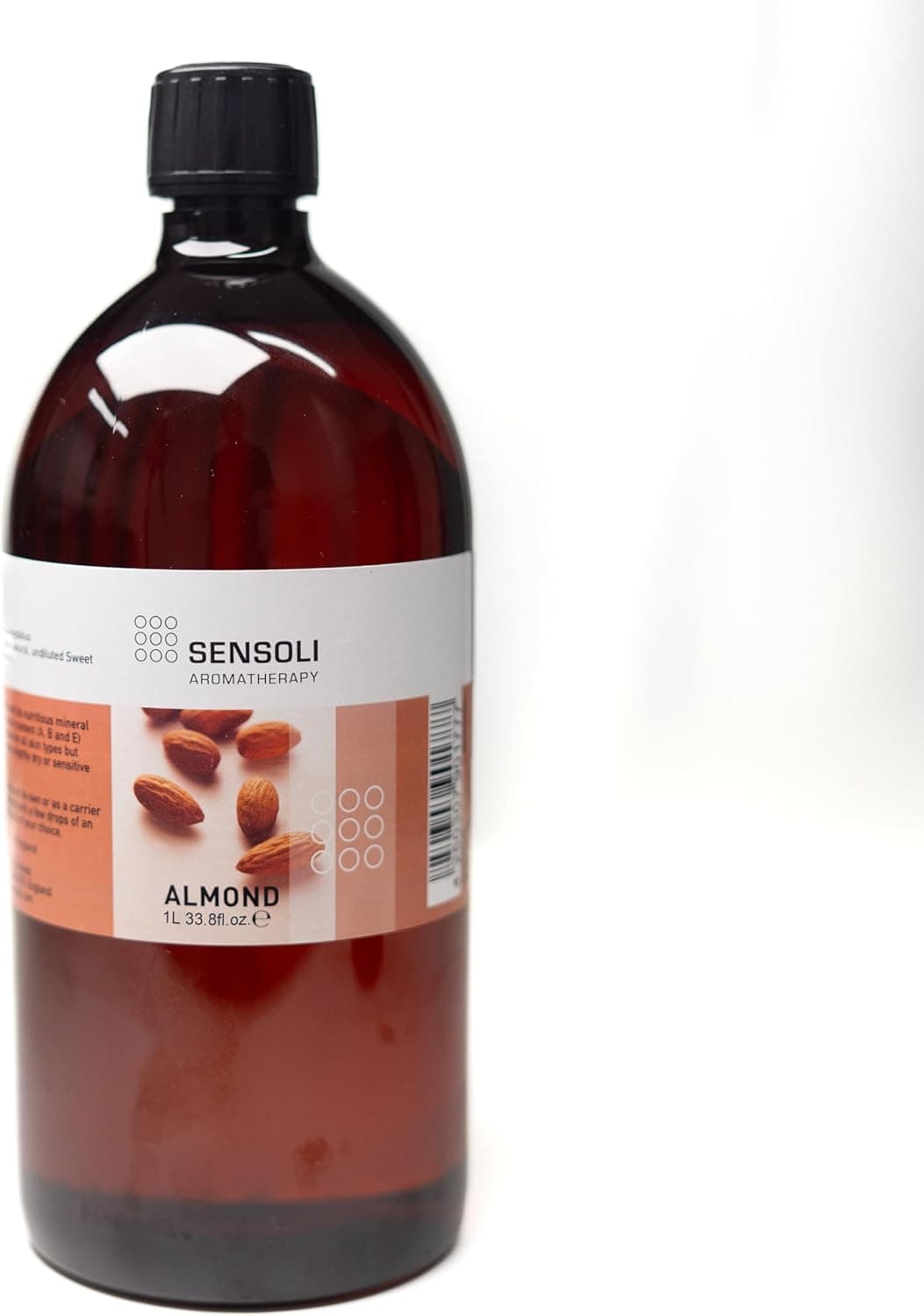 Almond Carrier Massage Oil 1L Natural Unscented Moisturising Oil for Hair and Skin Care