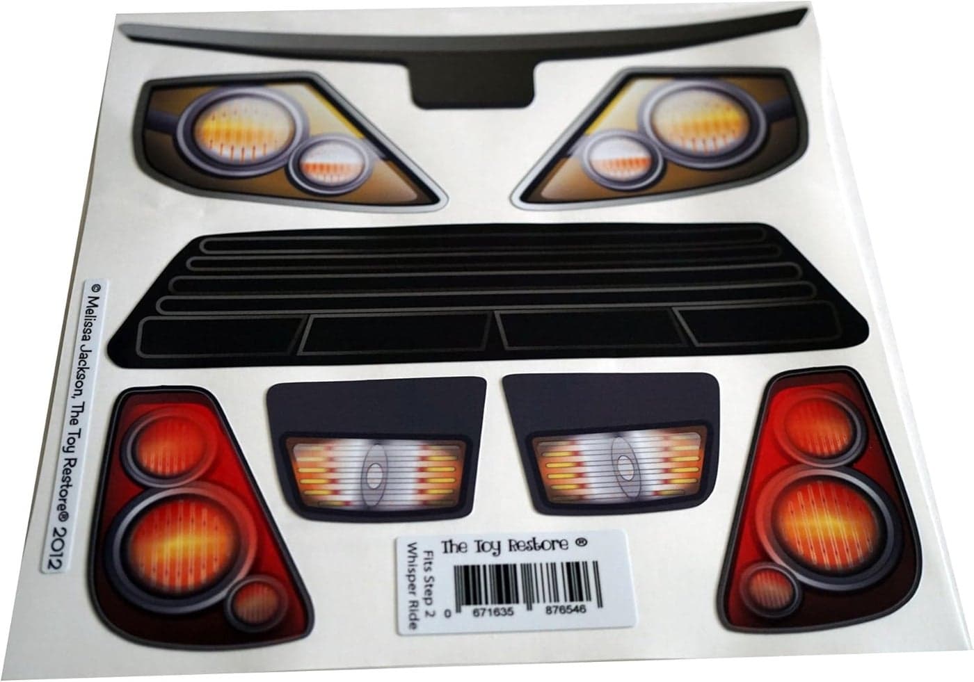 The Toy Restore Replacement Decals Stickers for Step2 Whisper Ride