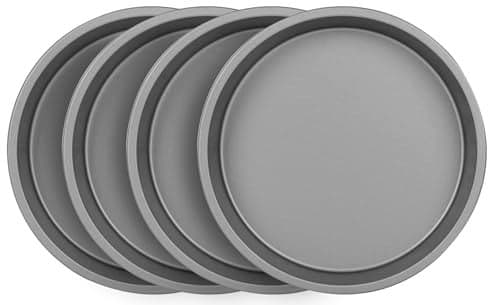G & S Metal Products Company ProBake Set of Four Nonstick 9-inch Round Cake Pans, Dark Gray, PB468-AZ