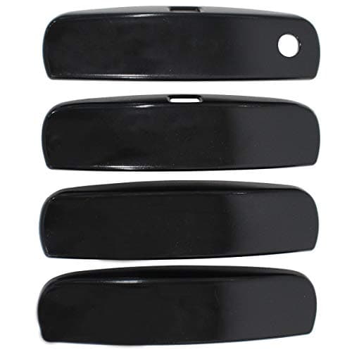 NewYall Pack of 4 Front Rear Left Driver and Right Passenger Side Gloss Black Exterior Outside Outer Door Handle Cover Overlay for Dodge Charger 2011-2019