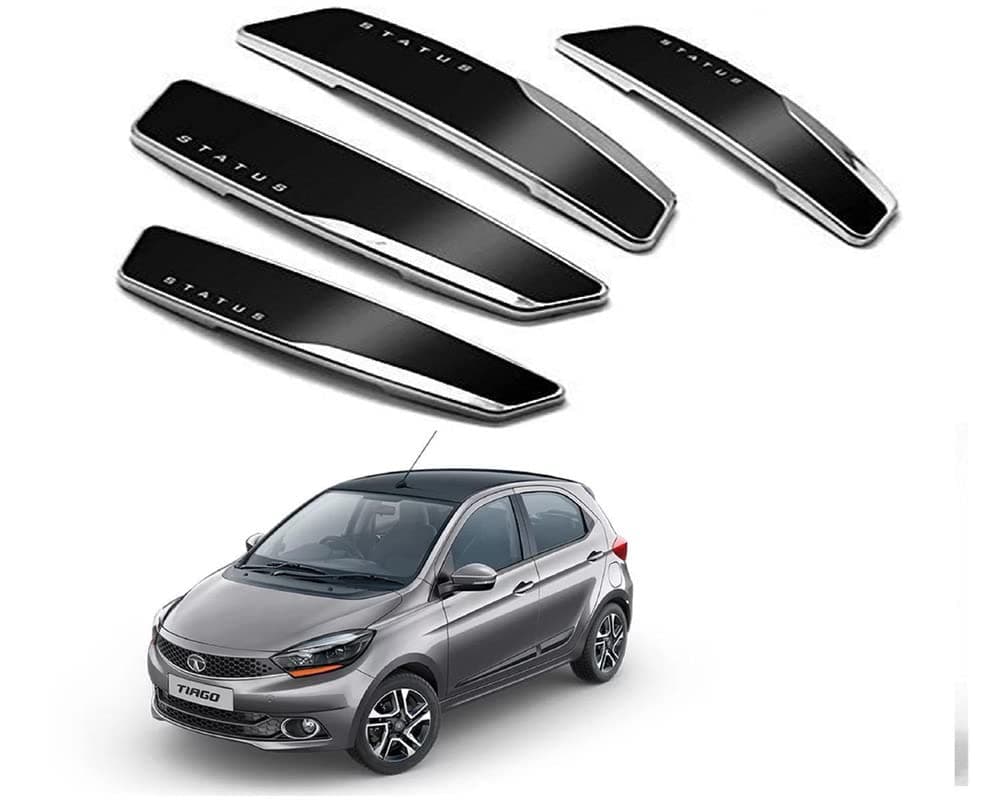 Auto E-Shopping Status Car Door Guard Edge Protector Black Color for Tata Tiago Set of 4 Pieces