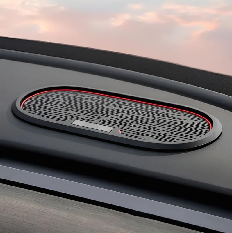 CARIZO GripMaster Anti-Slip Dashboard Mat for Cars, Black & Red, Robust PVC Storage Solution for Phones, Wallets, Keys, and More