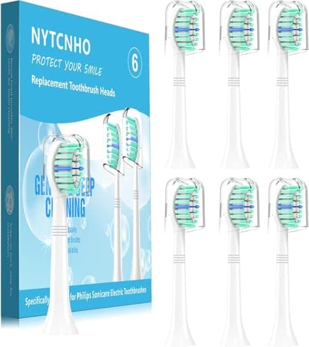Replacement Toothbrush Heads Compatible with Philips Sonicare Electric Toothbrush,Replacement Brush Head for Replacement Heads C1 C2 G2 W 4100 HX6062/65 and More Philips Snap-on Handles
