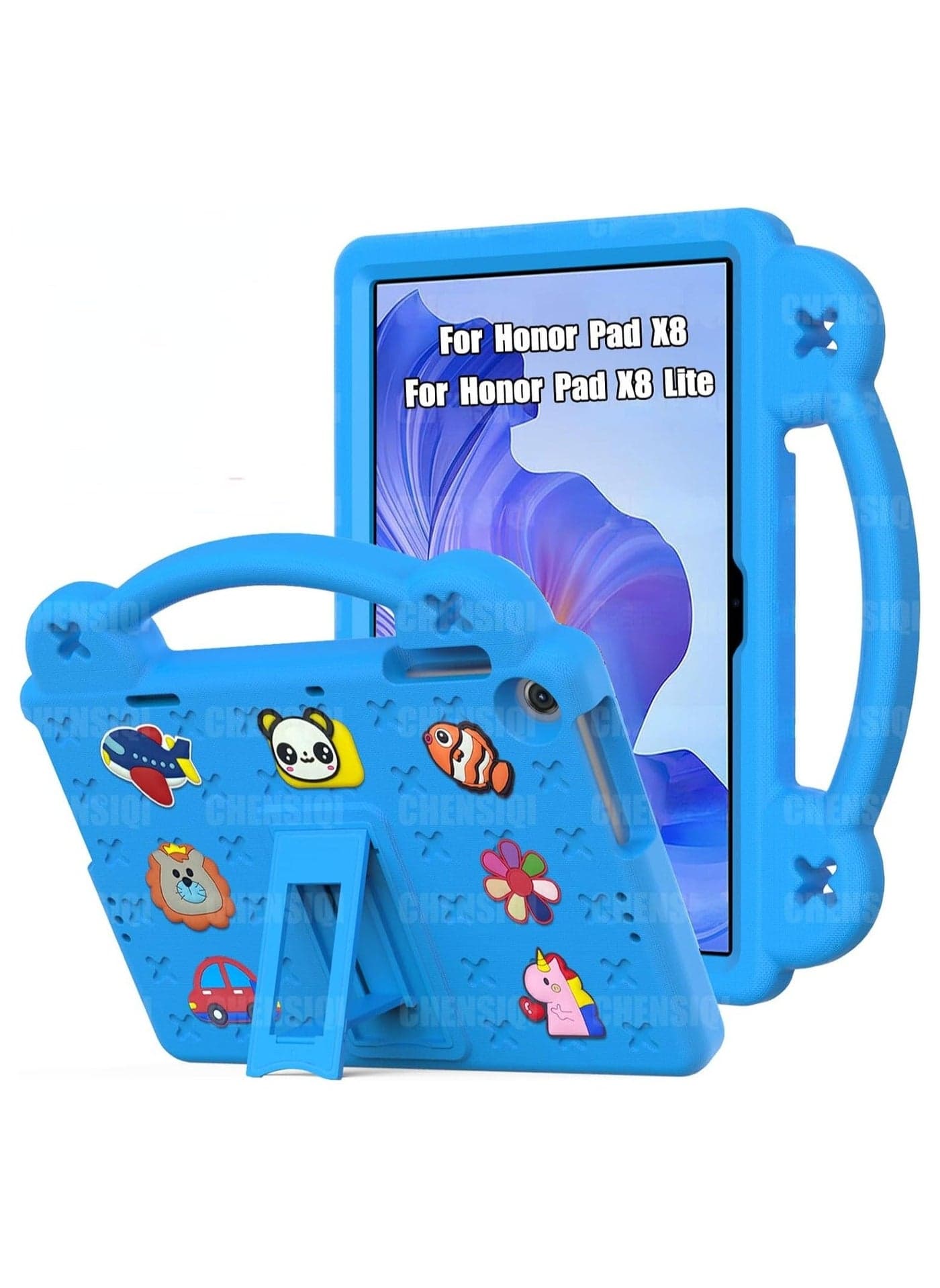 Kids Case Compatible with Honor Pad X8 / X8 Lite 10.1 inch 2022, Heavy Duty EVA Foam Shockproof Cover Kids Proof Tablet Case with Stand (Blue)