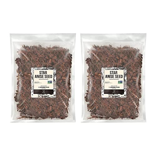 Soeos Star Anise Seeds 2 lb Whole Chinese Star Anise Seeds Star Anise Seeds Dried Anise Star Spice NonGMO Verified Fresh and Natural Anise Spice