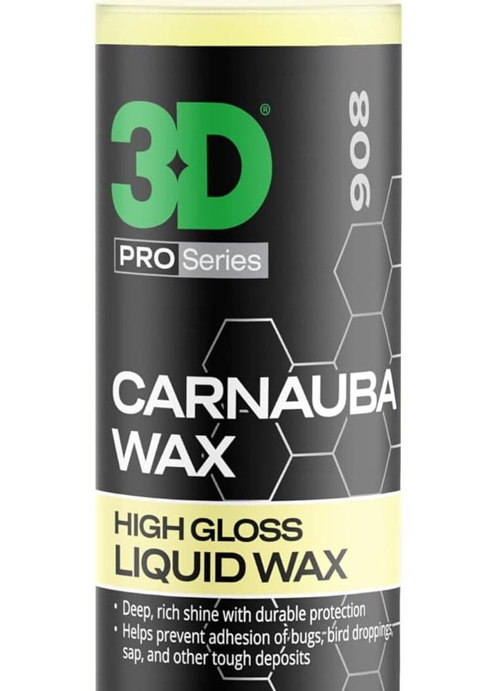 3D Carnauba Wax - 16 oz | High Gloss Liquid Wax for Ultimate Protection & Deep Shine