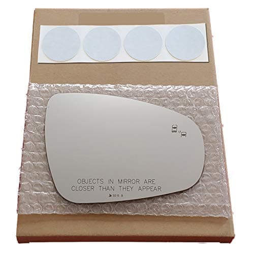 Mirror Glass Replacement + Adhesive Pads for 13-18 Lexus ES300h ES350, 13-20 GS350, 14-20 IS350, GS F, GS450h, IS300, LS460 Passenger Side - Blind Spot (2013 2014 2015 2016 2017 2018 2019 2020)