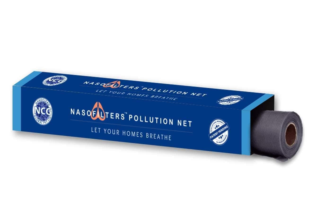 Nanoclean Nasofilters Pollution Net/Mesh For Window with Nanofiber Layer Protection from PM 2.5 | Dust| UV Rays| Pollens| Rainwater | Good Transparency & Air Flow | Window Filter (4.5X2ft)