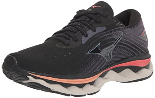 Mizuno Women's Wave Sky 6 Running Shoe, Black/Quicksilver, 7