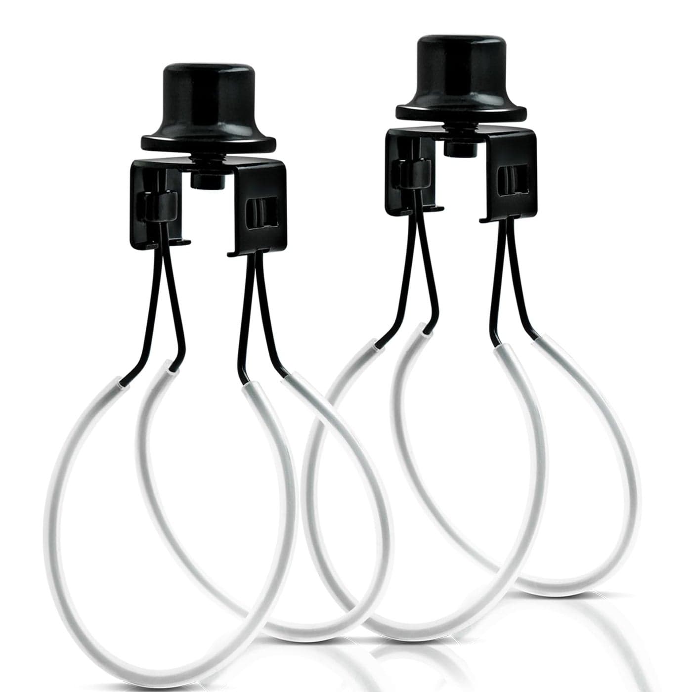 Lamp Shade Light Bulb Clip AdapterLamp Shade Holder Includes Finial and Lampshade Levellers to Keep Lamp Shade in PlaceClip on Lampshade Adapter Black Color 2PCS PACK