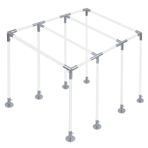 Frienda 8-Leg Lean-to Canopy Fittings for under 1-3/8" Pipes, 16 Pcs Lean to Carport Frame Connectors Kit DIY Project for Slant Roof Carport, Shed, Gazebo, Greenhouse, Shelter Deck, Pipes Not Included