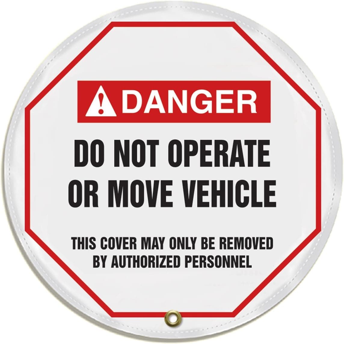 Accuform Signs KDD736 STOPOUT Vinyl Steering Wheel Message Cover - Danger Warning