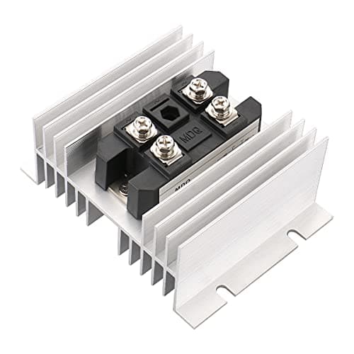 Baomain Bridge Rectifier MDQ-100A, 100A 1600V, Diode Module with Heat Sinks Aluminum