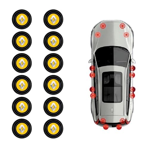 Kelenate® Set of 12 Shock Absorber Rubber Protective Pads – Car Door Accessories Compatible with Enhanced Kwid, Triber, Kiger, Duster, Lodgy, Pulse, Captur
