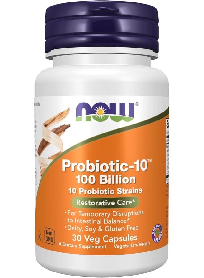 Probiotic-10, 100 Billion, 30 Veg Capsules Packaging May Vary