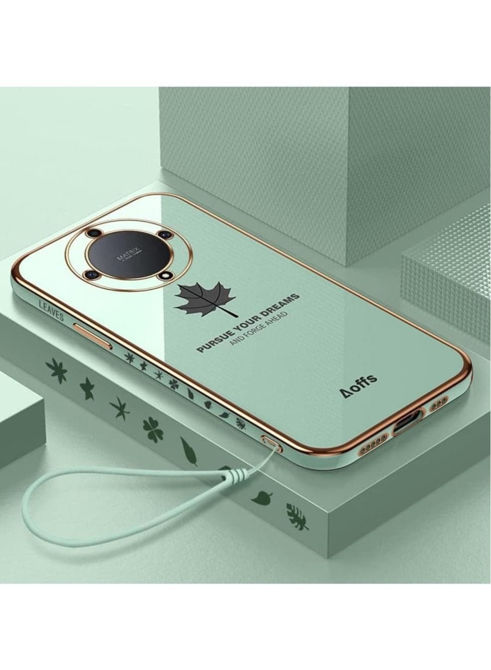 Honor X9a 5G, Maple Leaf Pattern Ultra Thin TPU Bumper Shockproof Soft Cover Electroplating Phnom Penh Design Silicone Slim Case