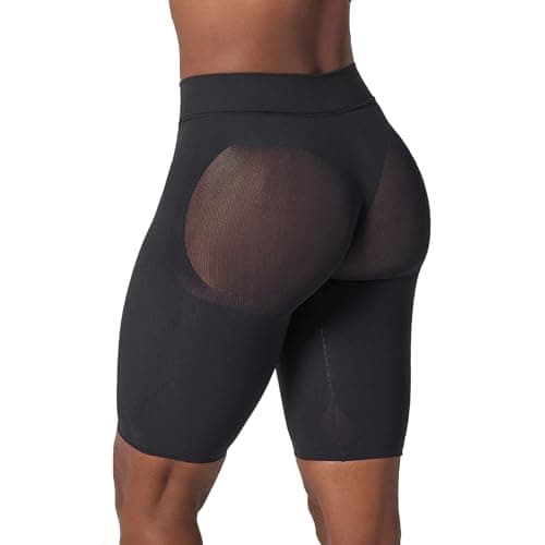 Leonisa Invisible Tummy Control High Waisted Compression Leg Bodysuit Shapewear Capri for Women, Black, XXLarge