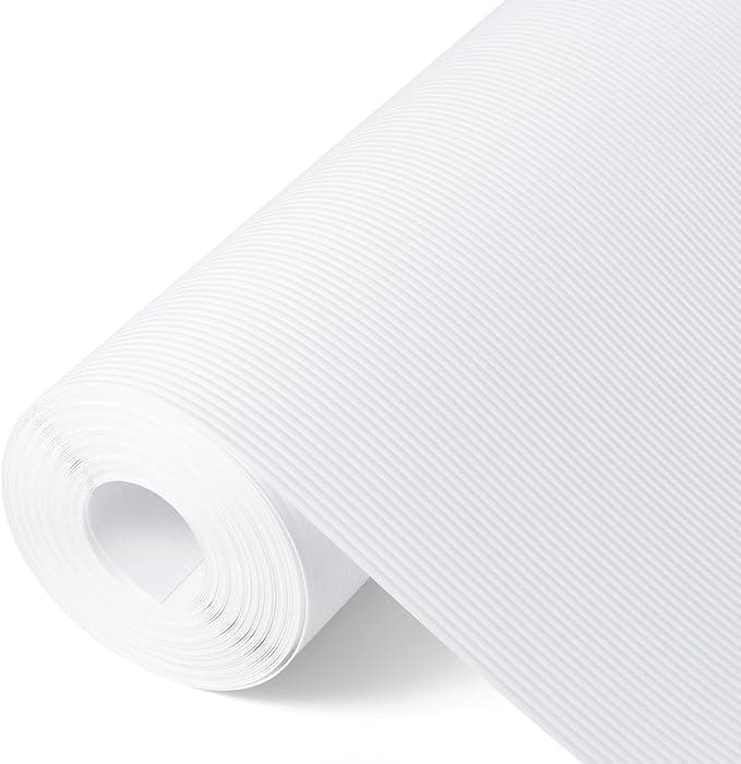 ElastPro EVA Food Grade Washable Anti Slip Mat/Sheet for Fridge, Shelf Liner, Table, Kitchen Drawer mat (Line White, 3 Meter)