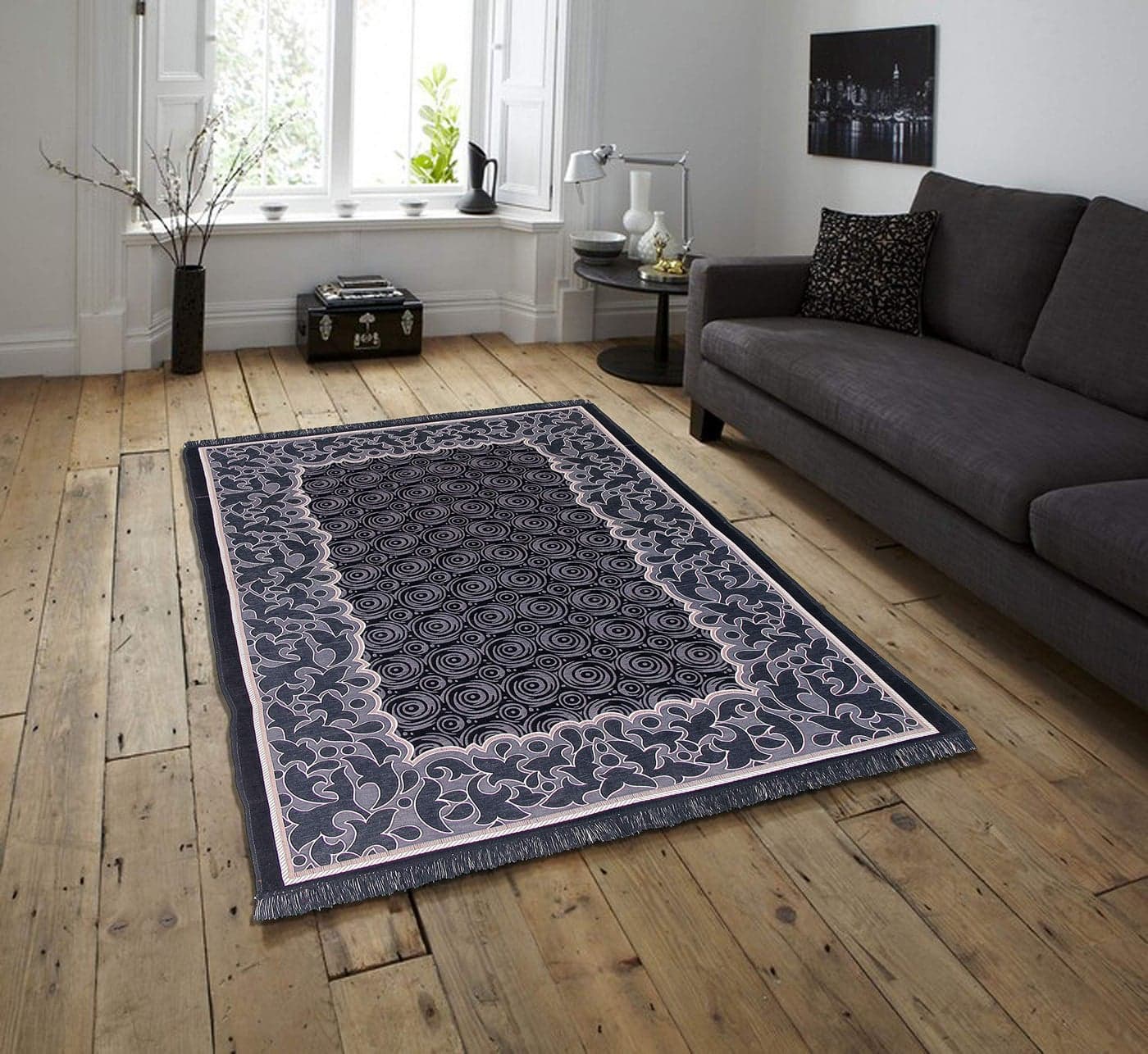 Braids Home Jacquard Weaved Premium Living Room Carpet and Area Rug -(5ft x 7 ft, Multicolor)