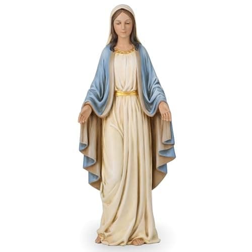 BC Catholic Blessed Virgin Mary Statue, Holy Mother Figure for Altar, Catholic Home Decor, Religious Gifts to Mom,12.5" H, Hand Painted Classical Renaissance Sculpture Masterpiece by Buildclassic