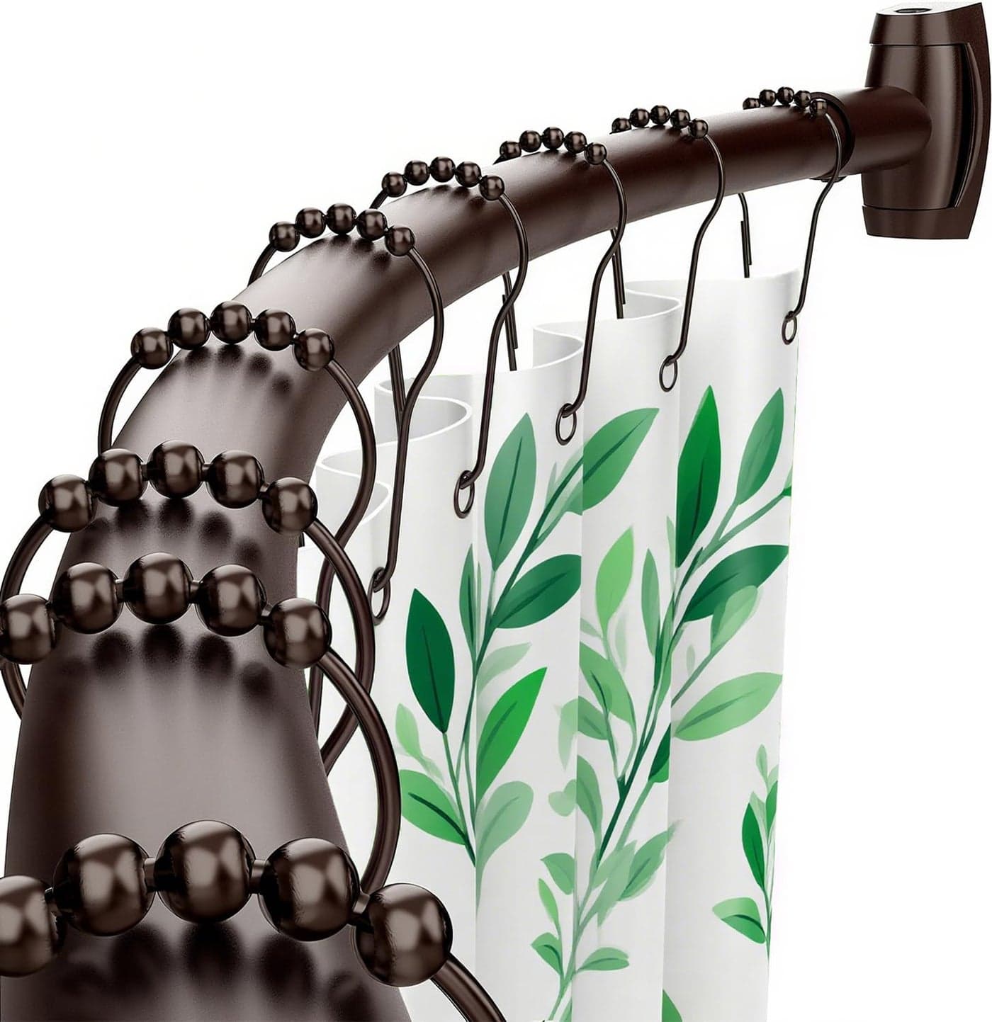 Bonpally Curved Shower Curtain Rod 4072 Inches Adjustable Aluminum Shower Rod Rustproof Round shower curtain rod Curved Shower Rods for Bathroom Bathtub Stall BronzeNeed to Drill