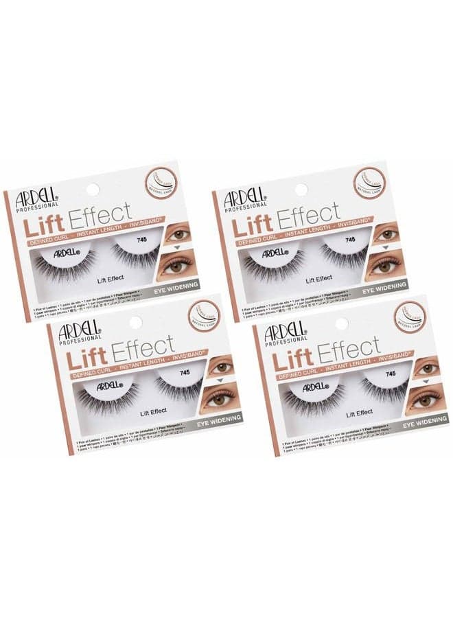 Lift Effect False Strip Lashes #745, 4 packs