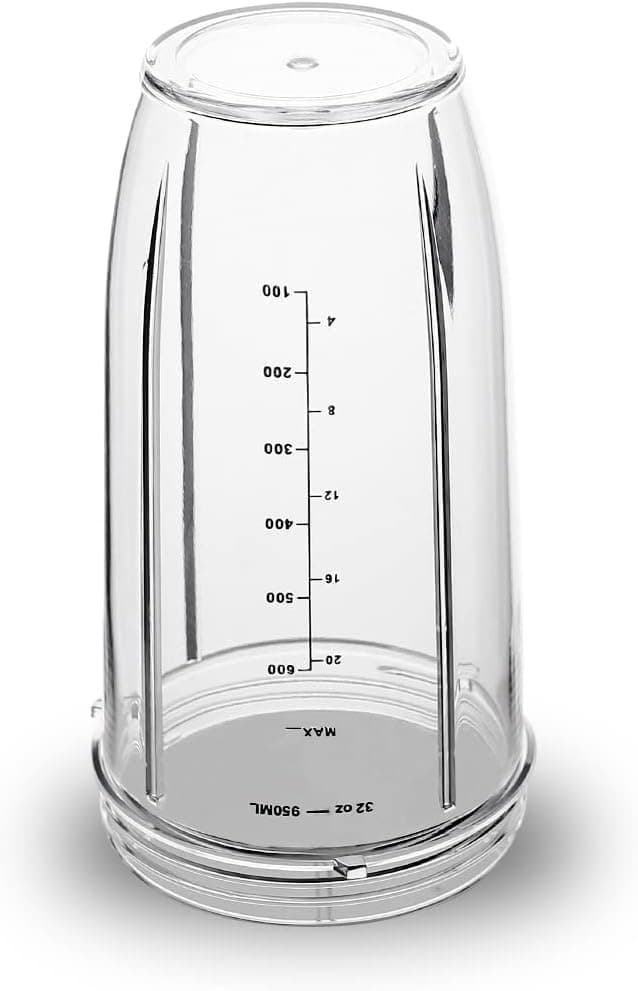 Replacement Blender Cup, 950ml, Compatible with Nutribullet 600W/900W Series, Clear Cup with Measurement Markings|| oem product||imported piece||1 big cup only without extractor||match and buy
