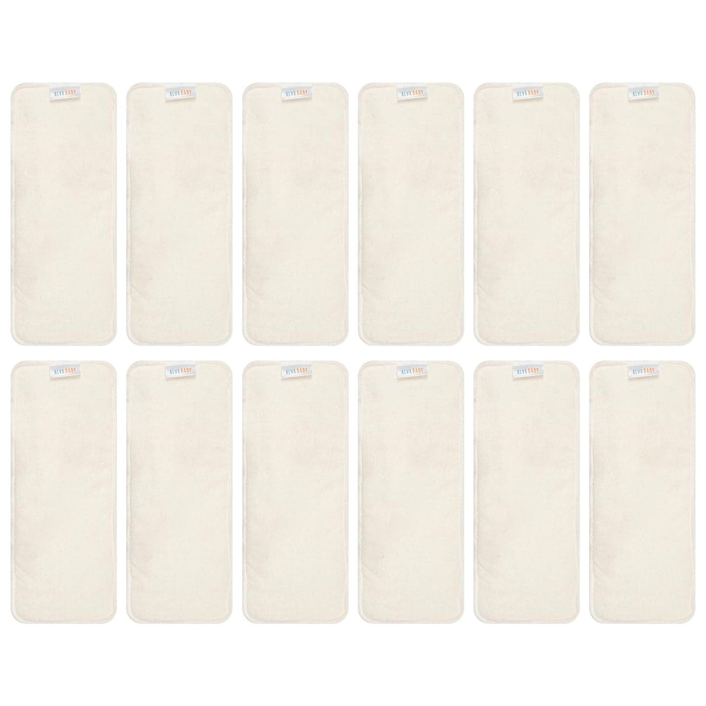 ALVABABY 12PCS Cloth Diaper Inserts 4Layer Super Soft Inserts for Diapers and Covers