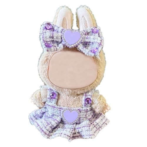 Hongvkae Doll Outfit Set for 17cm Dolls 2 Piece Clothes Set for Doll Premium Fashion Dresses for Dolls Accessories Suit Purple