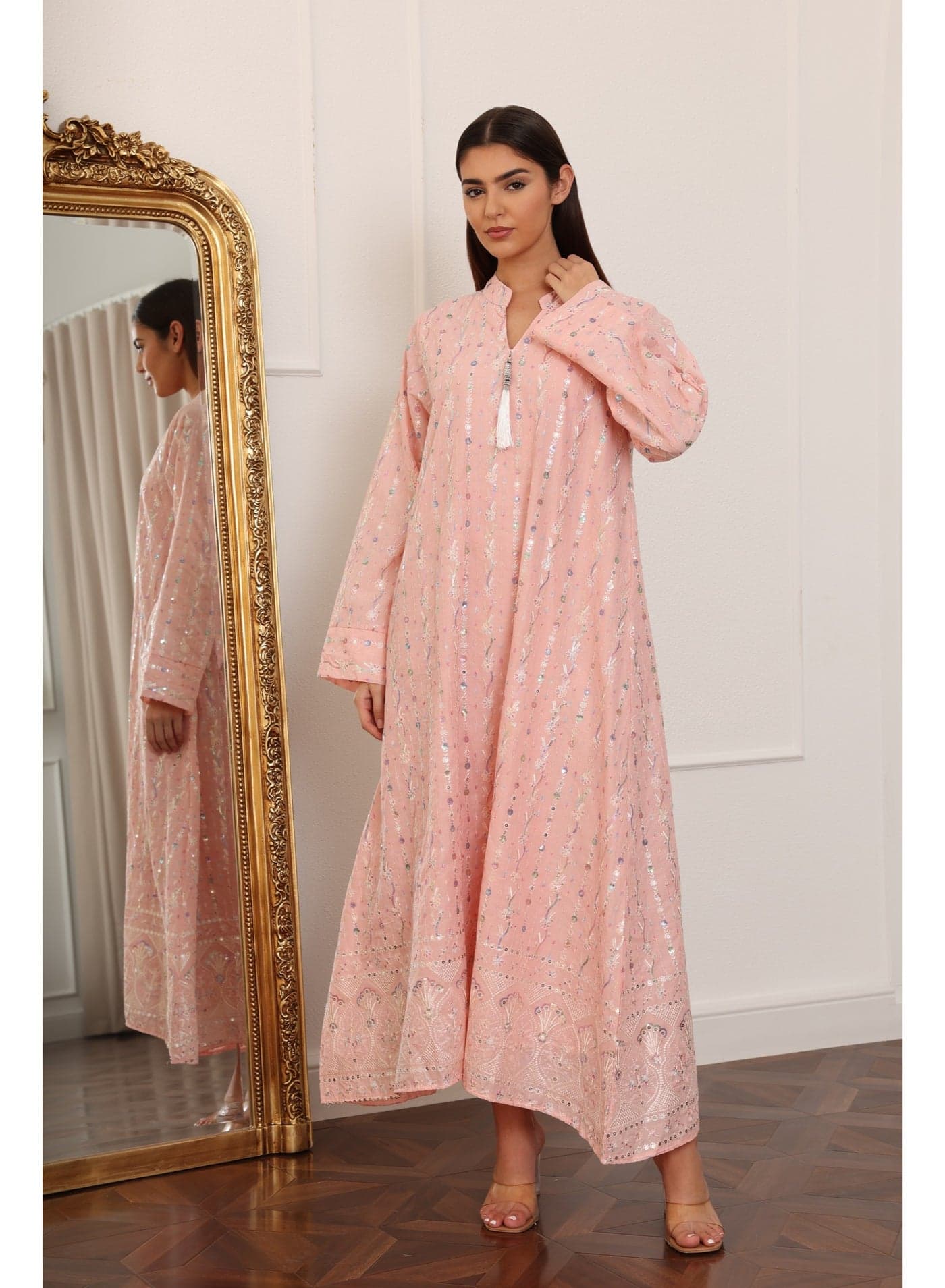 Sahara Bloom Jalabiya IK5040 Pink