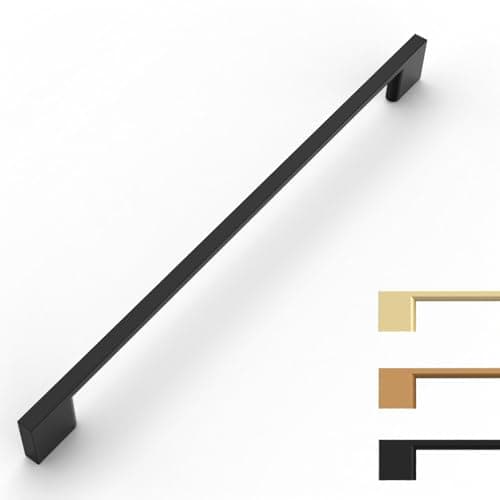 9BUILD 10 Pack Matte Black Cabinet Pulls 10 Inch Black Kitchen Cabinet Handles Cabinet Hardware for Cupboard Drawer Pulls