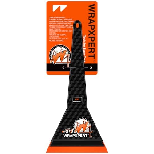 WRAPXPERT Window Tint Squeegee Car Front Window Tint Tools 11.8-inch Long Handle Rubber Scraper for Windshield/Rear Glass Deep Corner Reach Vehicle Tinting Kit