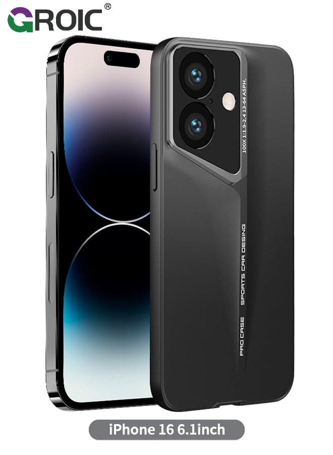 Designed for iPhone 16 6.1 Inch Case, Ultra Thin Frosted Slim Minimalist Lightweight Matte Hard PC Compatible with iPhone 16 Cover Protective Shockproof Bumper Case Full Protection