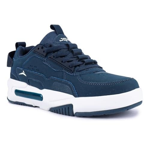 JQR Signature Men's Casual Sneaker Shoes Synthetic Upper Lace up Design Soft Cushioned Memory Foam Insole Extra Grip Comfortable Lightweight Durable for Gym, Workout, Walking & Everyday (Size-8)