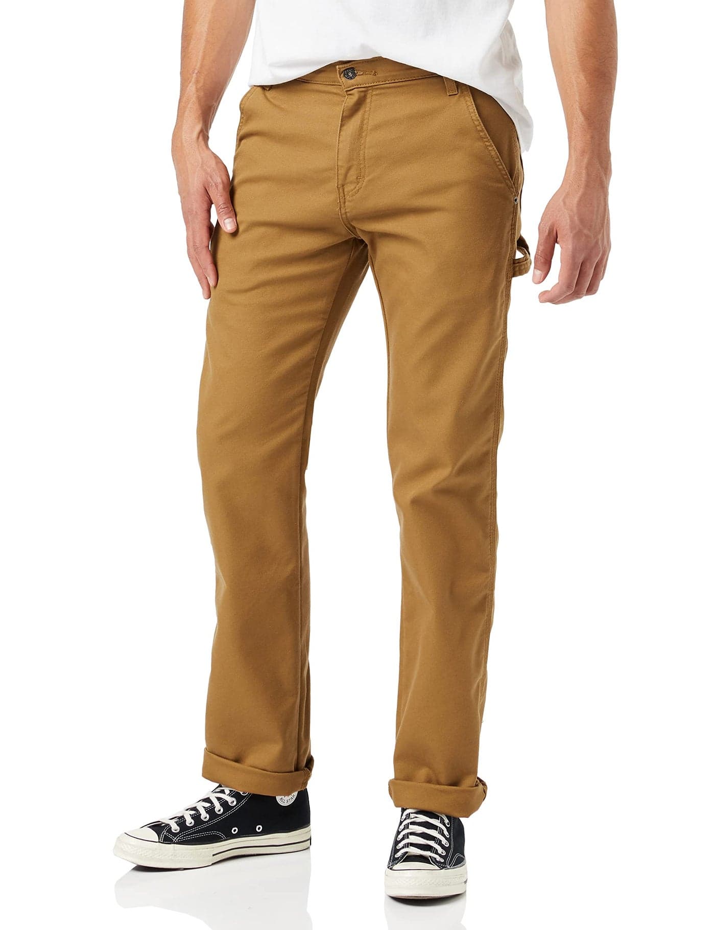 Dickies Mens Tough Max Duck Carpenter Pants Stonewashed Brown Duck 38W x 30L US