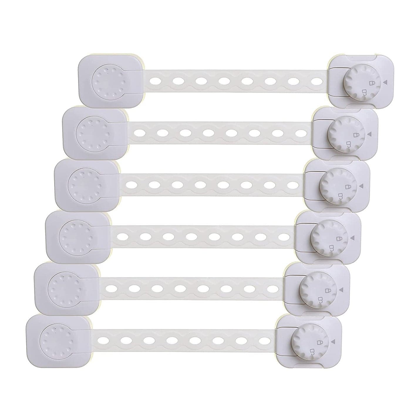 Dreambaby Twist N Lock Multipurpose Latch Child Safety Locks White 6 Pack Model L1435