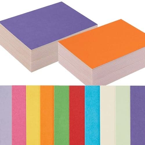 100 Pack Colorful Thick Paper Cardstock Blank Colored Cards Stock for Invitations Greeting Cards Making Postcards Photos 250GSM Thick Paper Colorful4x6 Cardstock