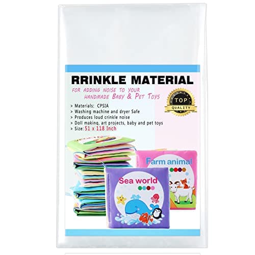 Zonon Noise Making Crinkle Paper Crinkle Material Noise Maker Plastic Film for Dog Cat Pet Supplies51 x 118 Inch