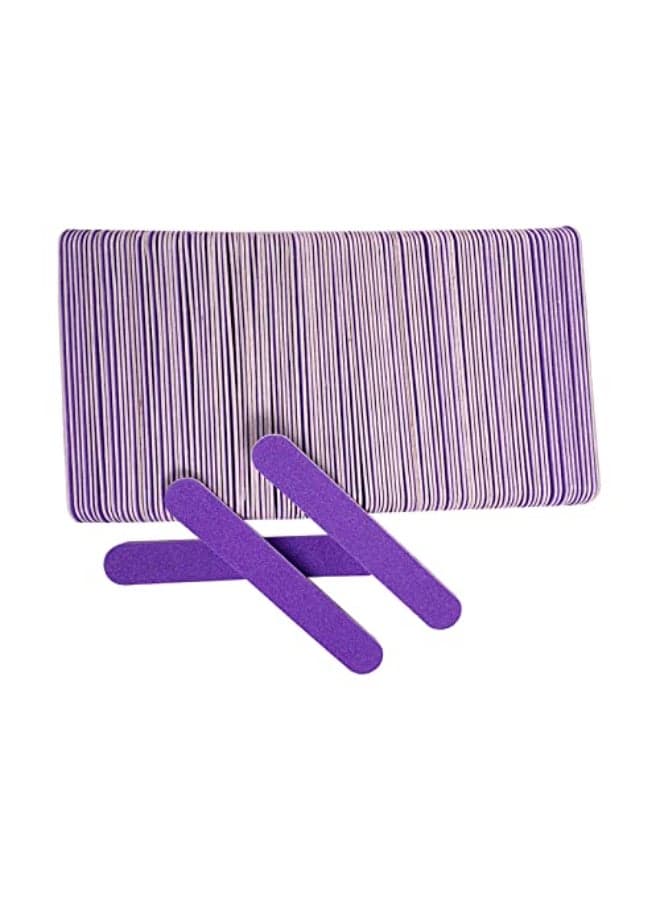 Mini Nail Files Bulk 100 Pcs Double Sided Emery Board Nail File for Nature Nails Manicure Tool Set Disposable Colorful Nail File for Home Salon Use Travel Size Men Women Kids Wood Board