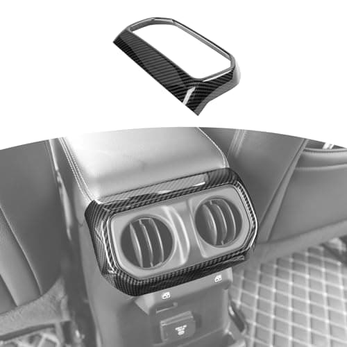 RT-TCZ for Jeep JL Rear AC Vent Trim Frame Carbon Fiber Compatible with Jeep Wrangler JL JLU Gladiator JT 2018-2024 Carbon Fiber Interior Accessories