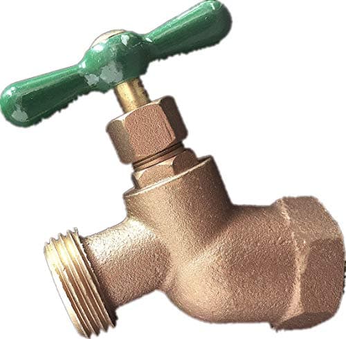 EZ-FLUID 1/2" FIP Inlet Hose Bibb x 3/4“ MHT Male Hose Threaded Outlet For Garden Watering Hose Bibb,Heavy Duty Brass No-Kink Hose Bib Water,Outdoor Garden Spigot Shut Off Valve(1)