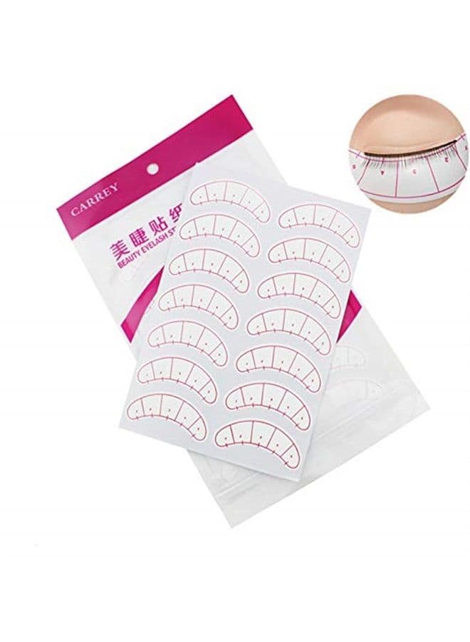 140 Pcs Paper Patches 3D Eyelash Under Eye Pads Patch Lash False Eyelash Extension Paper Patches Eye Tips Sticker Wraps Make Up Tools beauty eyelash sticker