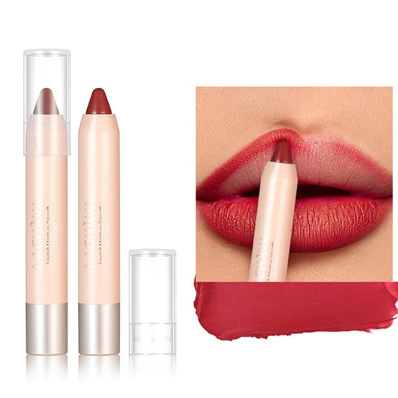 Easilydays Matte Lip Crayon Lipstik Pencil Velvety Creamy Matte Lip Liner Ultra Matte Lip Color with Smooth Finish Full Coverage High Pigment Waterproof Long Lasting Lipstick for Women 03